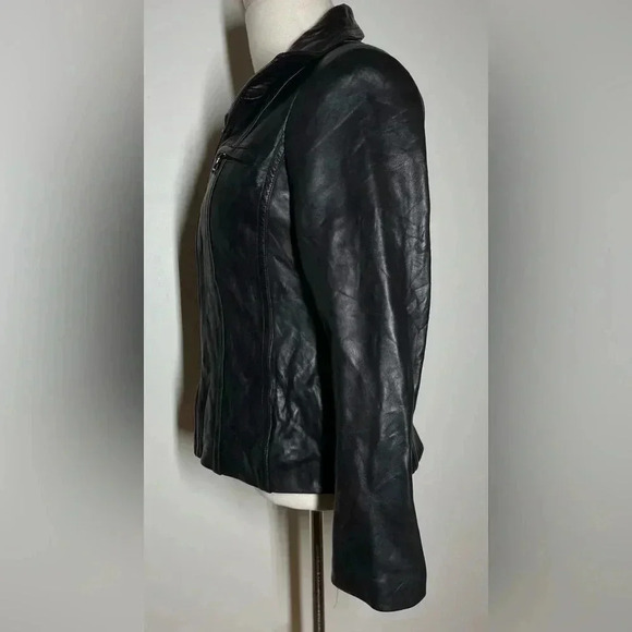 DKNY | Genuine Leather Biker Jacket | Rocker 🎸 | Women’s L - Picture 2 of 6